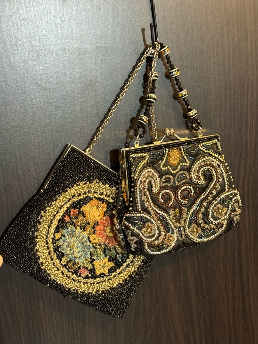 Beaded mini bags (set of 2)